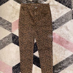 American Eagle Cheetah Print Jeans